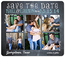 "Fun 'n Flirty - Chalk" Save the Date Card